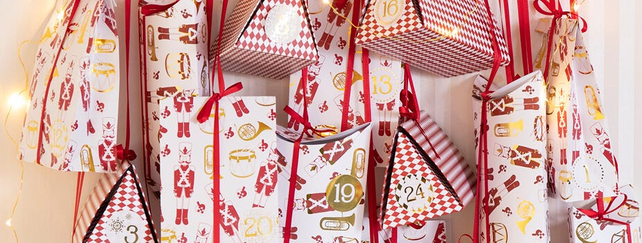 Wrapping Advent calendar gifts