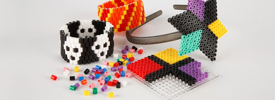 Perler 5pc Small & Large Basic Shapes Clear Pegboards