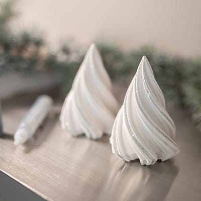 Collage picture - Resin cast Christmas trees