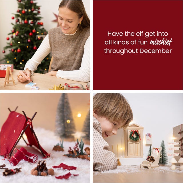 Collage with the elf's door. Inspirational pictures.