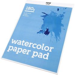 Watercolour Paper Pad, A3, sheet 297x420 mm, 180 g, white, 20sheet/ 1 pc