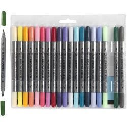 Textile markers, line 2,3+3,6 mm, additional colours, 20pc/ 1 pack