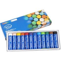 Mungyo Maxi oil pastel, 17 mm, assorted colours, 12pc/ 1 pack