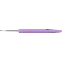 Crochet Hook, 3,5, L: 13,3 cm, size 3,5 mm, light lilac, 1 pc