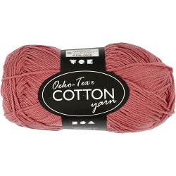 Cotton Yarn, 8/4, L: 170 M, terracotta, 50g/ 1 ball