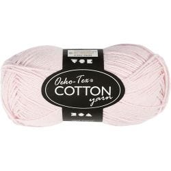 Cotton Yarn, 8/4, L: 170 M, dusty rose, 50g/ 1 ball