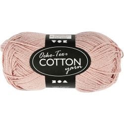 Cotton Yarn, 8/4, L: 170 M, beige, 50g/ 1 ball