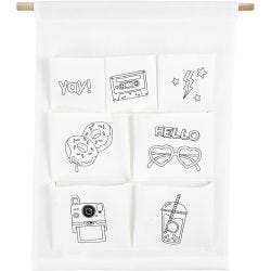 Hanging Organiser, H: 46 cm, W: 34 cm, 145 g, white, 1 pc