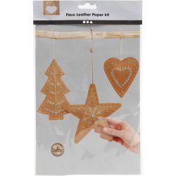 Faux Leather Christmas Ornaments