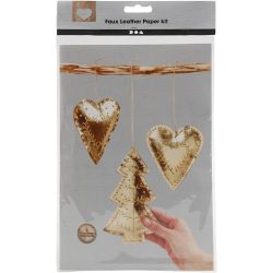 Faux Leather Christmas Ornaments
