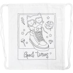 Gym bag, size 37x41 cm, 130 g, white, 1 pc