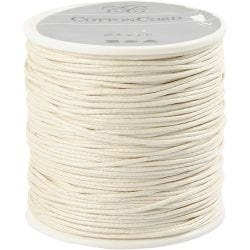 Cotton cord, thickness 1 mm, off-white, 40m/ 1 roll