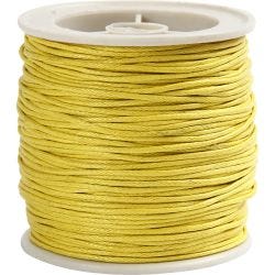 Cotton cord, thickness 1 mm, yellow, 40m/ 1 roll