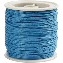 Cotton cord, thickness 1 mm, turquoise, 40m/ 1 roll