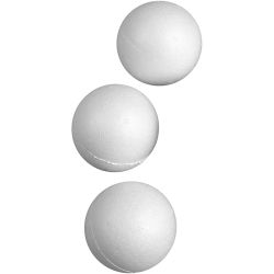 Polystyrene Balls, dia. 5 cm, white, 50pc/ 1 pack
