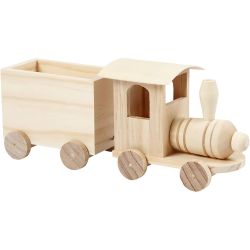 Toy train with carriage