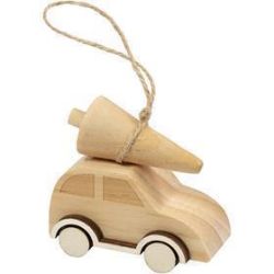 Car with Christmas tree