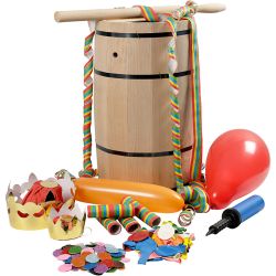 Carnival Barrel with Decorations