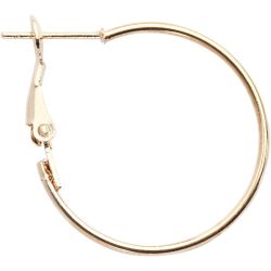Earrings, dia. 25 mm, gold-plated, 8pc/ 1 pack
