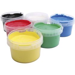 PRIMO Finger Paint, assorted colours, 6x250ml/ 1 pack