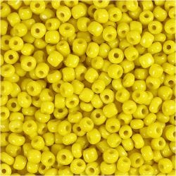 Rocaille Seed Beads, 3 mm, 8/0, 0,6-1,0 mm, yellow, 25g/ 1 pack