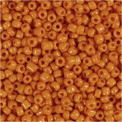 Rocaille Seed Beads, 3 mm, 8/0, 0,6-1,0 mm, orange, 25g/ 1 pack