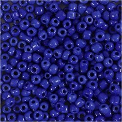Rocaille Seed Beads, 3 mm, 8/0, 0,6-1,0 mm, blue, 25g/ 1 pack
