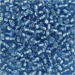 Rocaille Seed Beads, 3 mm, 8/0, 0,6-1,0 mm, clear turquoise, 25g/ 1 pack