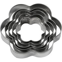Cookie cutters, flower, size 8 cm, 5pc/ 1 pack