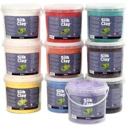 Silk Clay®, assorted colours, 10x650g/ 1 pack