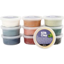 Silk Clay®, mute colours, 10x40g/ 1 pack
