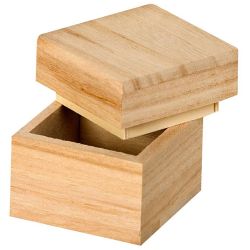 Square wooden box