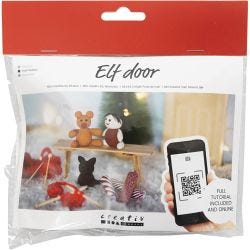 Mini Craft Kit Elf Door, Christmas presents, 1 pack