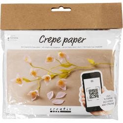 Mini Craft Kit Crepe Paper, Cherry branch, Crêpe ratio: 180%, 1 pack