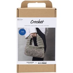 Craft Kit Crochet, Chunky Bag, olive green, 1 pack