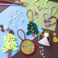 Craft Mix Colourful Christmas, Christmas figures, assorted colours, 1 pack