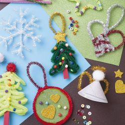 Group Craft Kit Colourful Christmas, Christmas figures, assorted colours, 1 pack