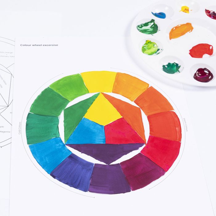 How to mix colours using the colour circle technique