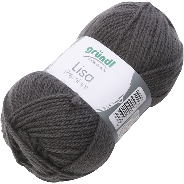 Acrylic yarn, grey, 50 g/ 1 ball