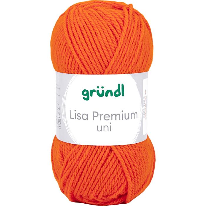 Acrylic yarn, needle 3-3,5, orange, 50 g/ 1 ball