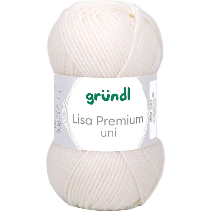 Acrylic yarn, needle 3-3,5, cream, 50 g/ 1 ball