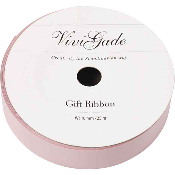Curling Ribbon, W: 18 mm, matt, light red, 25 m/ 1 roll