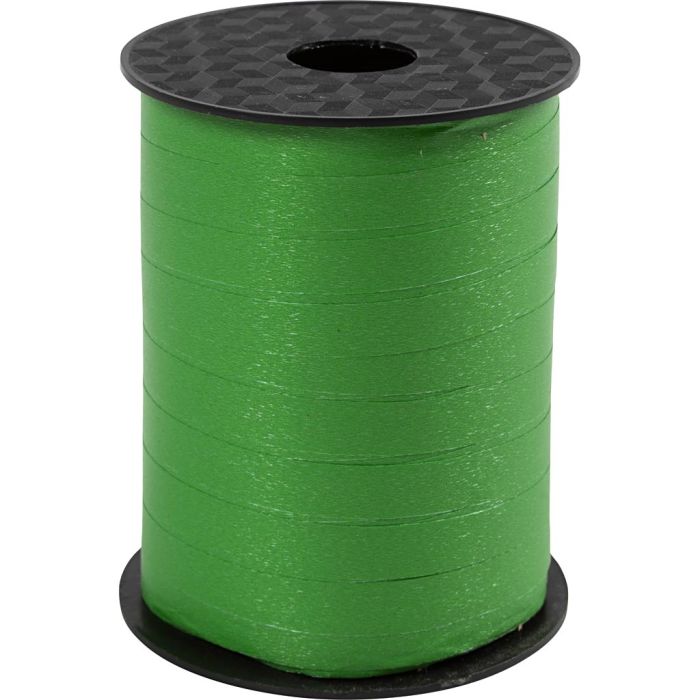 Curling Ribbon, W: 10 mm, matt, green, 250 m/ 1 roll