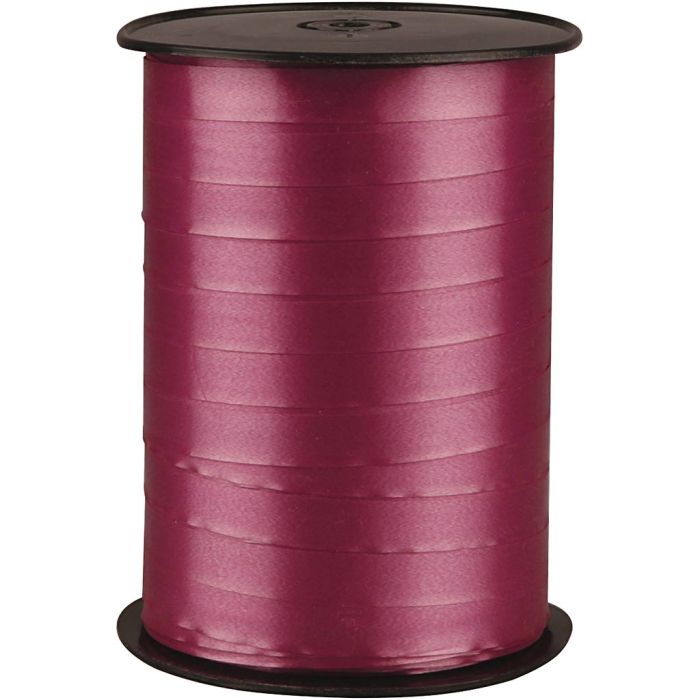 Curling Ribbon, W: 10 mm, glossy, ruby, 250 m/ 1 roll