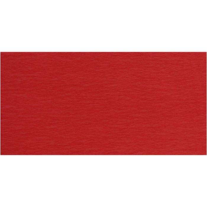 Crepe Paper, sheet 50x250 cm, 22 g, red, 10 pleats/ 1 pack