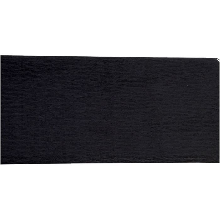 Crepe Paper, sheet 50x250 cm, 22 g, black, 10 pleats/ 1 pack