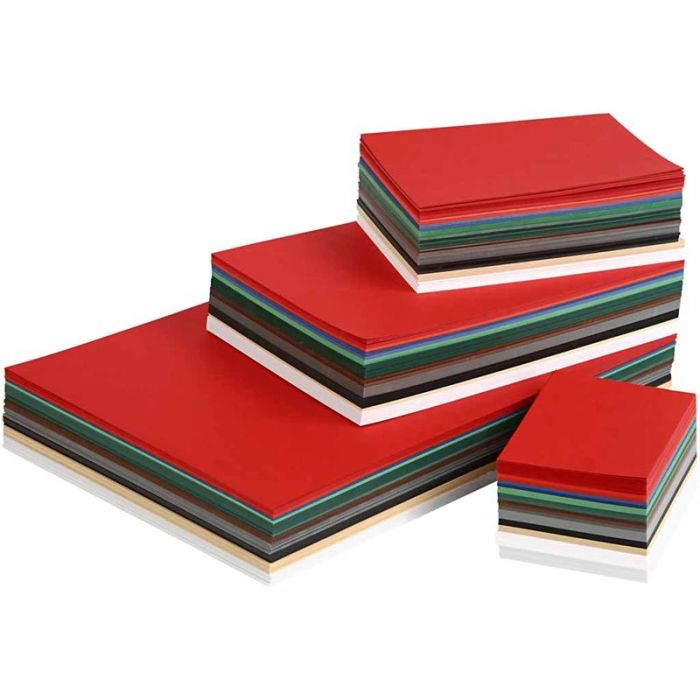 Christmas Cardboard, A3,A4,A5,A6, 180 g, assorted colours, 1500 ass sheets/ 1 pack