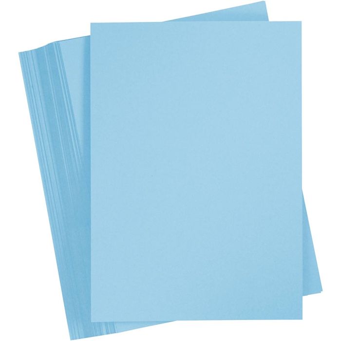 Cardboard, A4, sheet 210x297 mm, 180 g, light blue, 100 sheet/ 1 pack