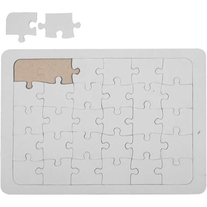 Jigsaw Puzzle, size 15x21 cm, white, 1 pc