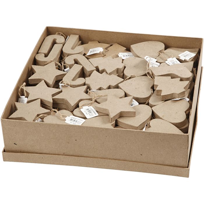 Christmas Ornaments, H: 7-8 cm, 174 pc/ 1 pack